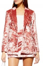 Topshop Bonded Velvet Jacket   Nordstrom at Nordstrom